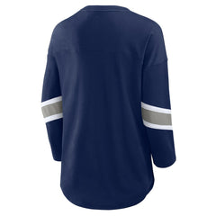 Dallas Cowboys Women's Plus Size Redzone 3/4-Sleeve Scoop Neck T-Shirt - Navy T-shirts