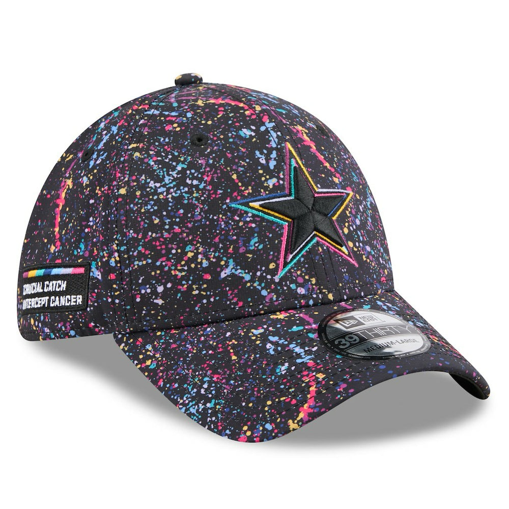 Dallas Cowboys New Era 2025 NFL Crucial Catch 39THIRTY Flex Hat - Black Hats