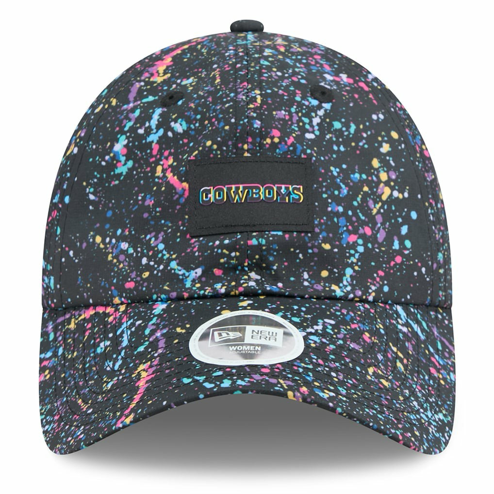 Dallas Cowboys New Era Women's 2025 NFL Crucial Catch Pony Tail Adjustable Hat - Black Hats