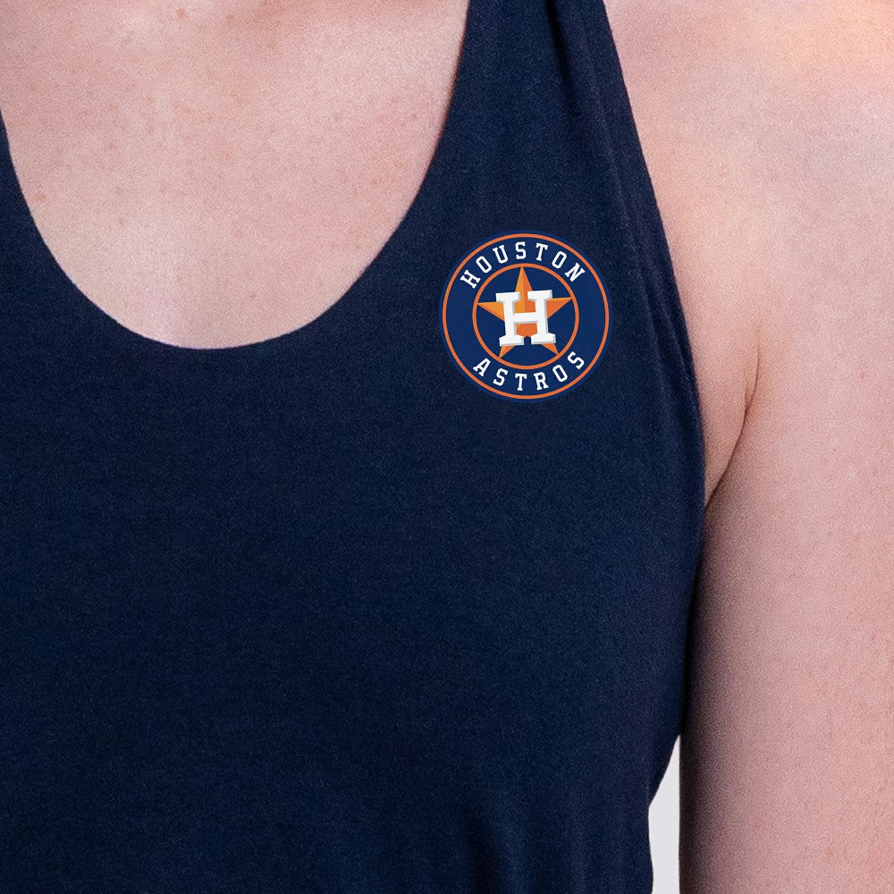 Houston Astros Lusso Women's Noelle V-Neck Tank Top - Navy Tanks