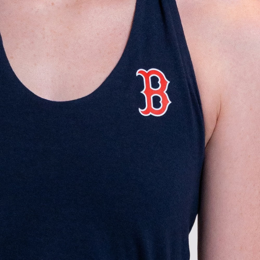 Boston Red Sox Lusso Women's Noelle V-Neck Tank Top - Navy Tanks