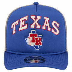 Texas Rangers New Era Vintage Arched Foam Front 9FIFTY A-Frame Adjustable Trucker Hat - Royal Hats