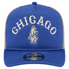 Chicago Cubs New Era Vintage Arched Foam Front 9FIFTY A-Frame Adjustable Trucker Hat - Royal Hats