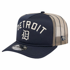 Detroit Tigers New Era Vintage Arched Foam Front 9FIFTY A-Frame Adjustable Trucker Hat - Navy Hats