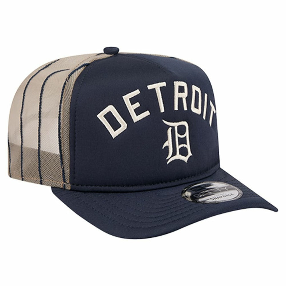 Detroit Tigers New Era Vintage Arched Foam Front 9FIFTY A-Frame Adjustable Trucker Hat - Navy Hats