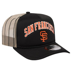 San Francisco Giants New Era Vintage Arched Foam Front 9FIFTY A-Frame Adjustable Trucker Hat - Black Hats
