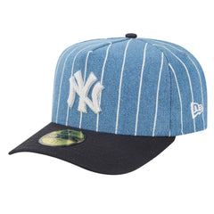 New York Yankees New Era Parallel A-Frame 59FIFTY Fitted Hat - Blue/Navy Hats