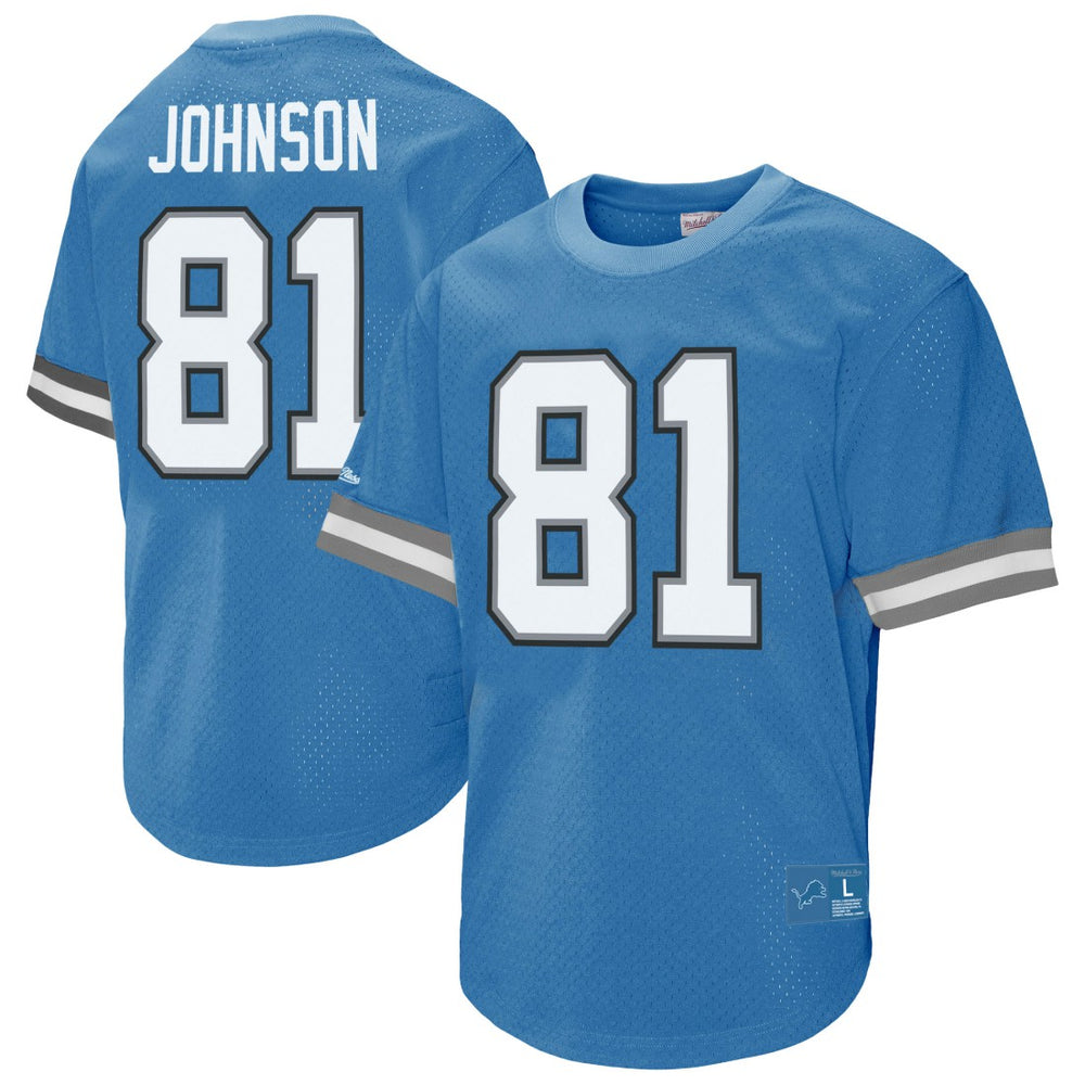 Calvin Johnson Detroit Lions Retired Player Name & Number Mesh Top - Blue Tops
