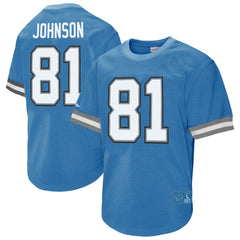 Calvin Johnson Detroit Lions Retired Player Name & Number Mesh Top - Blue Tops