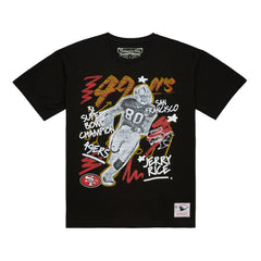 Jerry Rice San Francisco 49ers Chalked Up Player Graphic T-Shirt - Black T-shirts