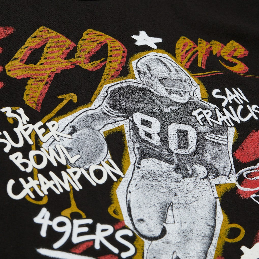 Jerry Rice San Francisco 49ers Chalked Up Player Graphic T-Shirt - Black T-shirts
