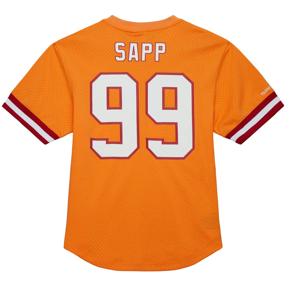 Warren Sapp Tampa Bay Buccaneers Retired Player Name & Number Mesh Top - Orange Tops