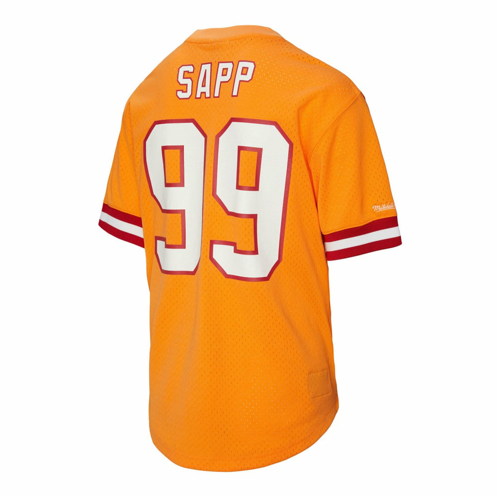 Warren Sapp Tampa Bay Buccaneers Retired Player Name & Number Mesh Top - Orange Tops