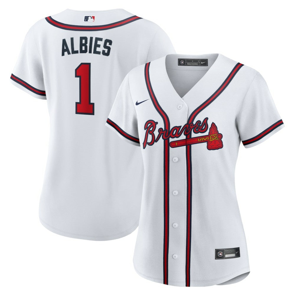 Ozzie Albies Atlanta Braves Nike Women's Home Replica Jersey - White Jerseys