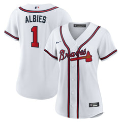 Ozzie Albies Atlanta Braves Nike Women's Home Replica Jersey - White Jerseys