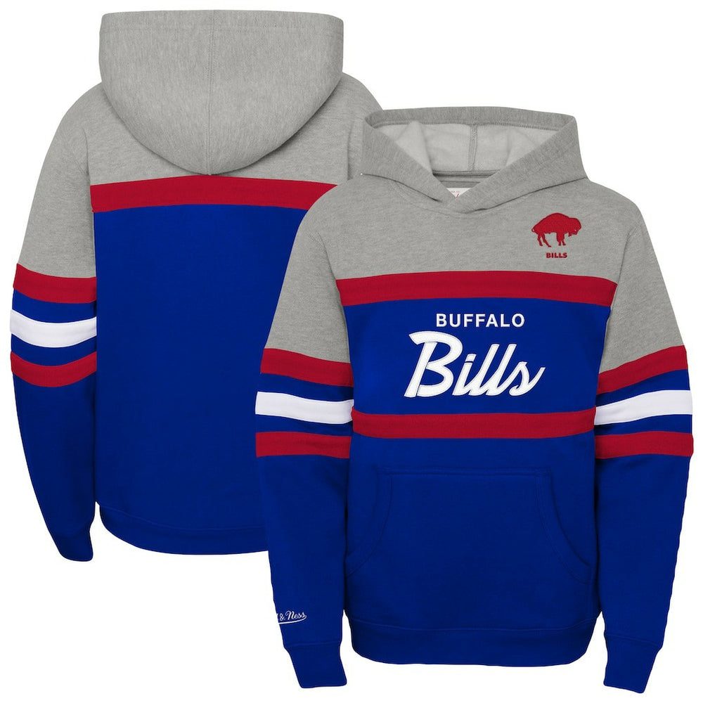 Buffalo Bills Youth Throwback Head Coach Pullover Hoodie - Royal Hoodies