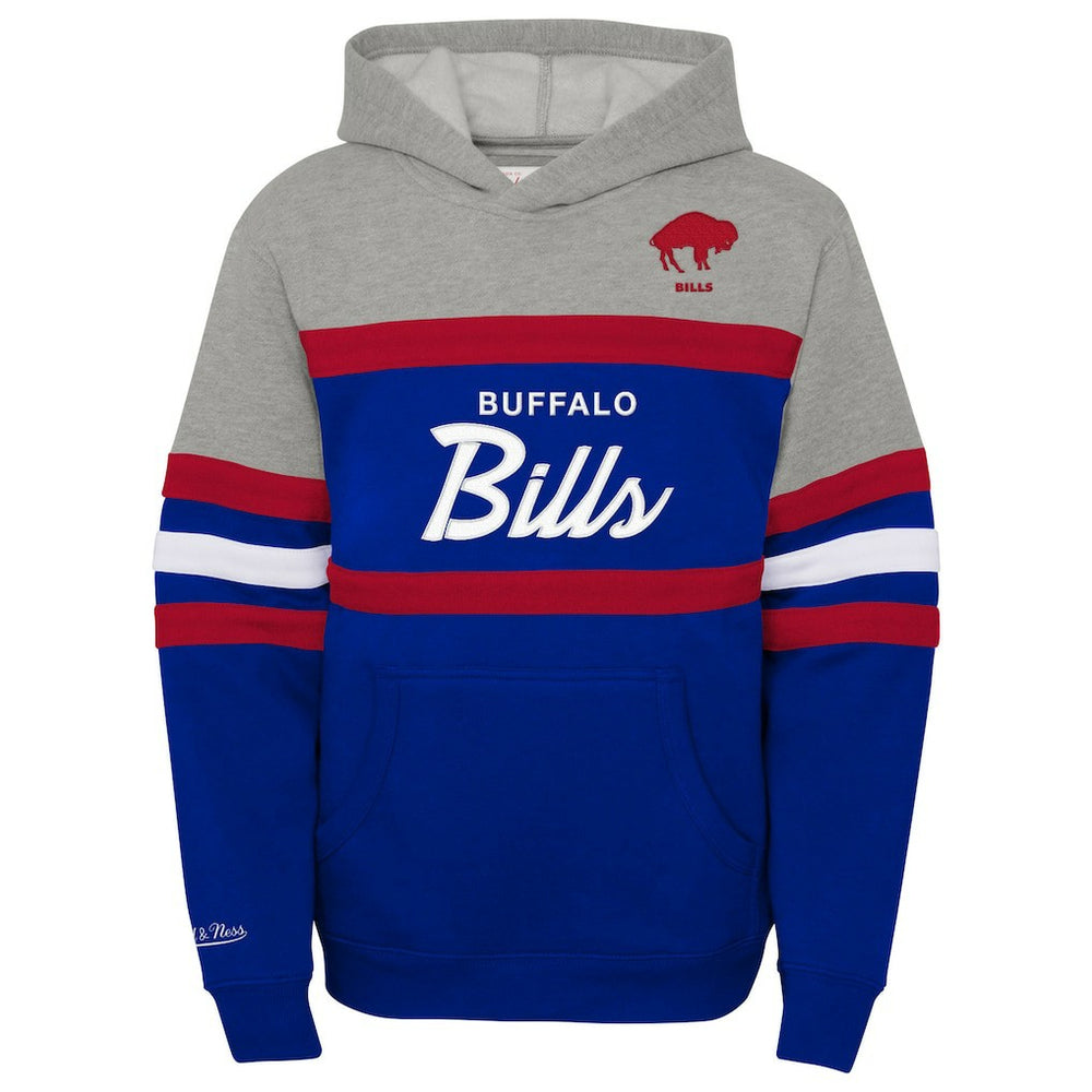 Buffalo Bills Youth Throwback Head Coach Pullover Hoodie - Royal Hoodies