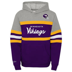 Minnesota Vikings Youth Throwback Head Coach Pullover Hoodie - Purple Hoodies