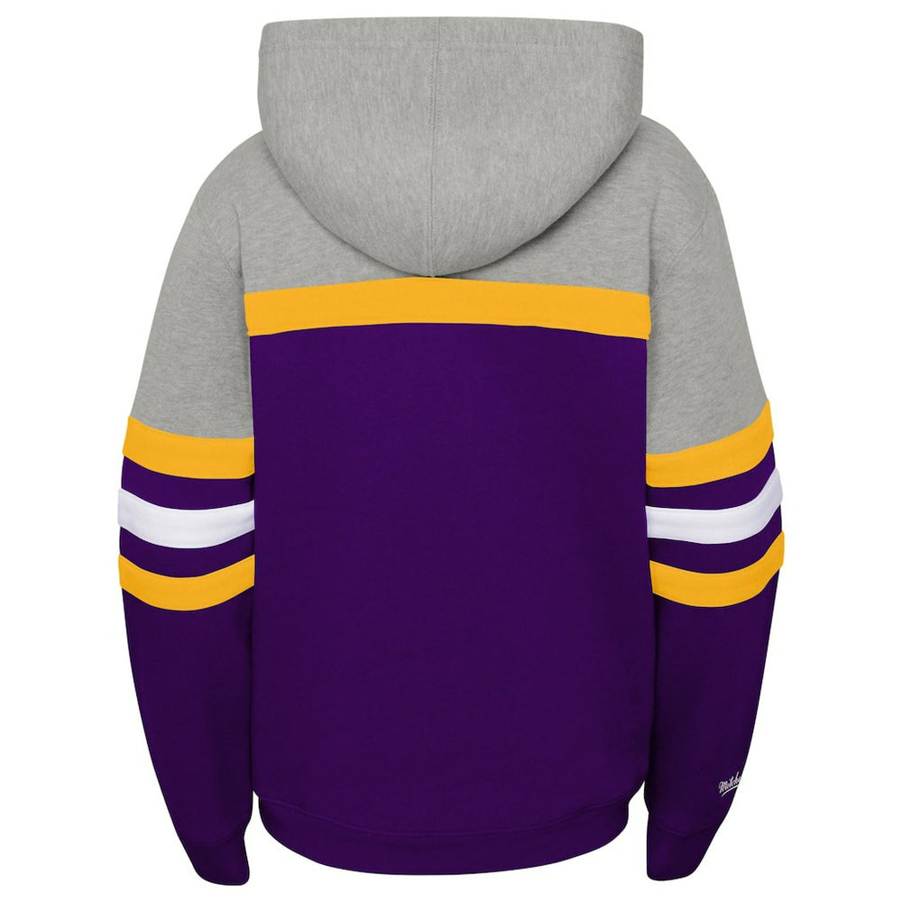 Minnesota Vikings Youth Throwback Head Coach Pullover Hoodie - Purple Hoodies