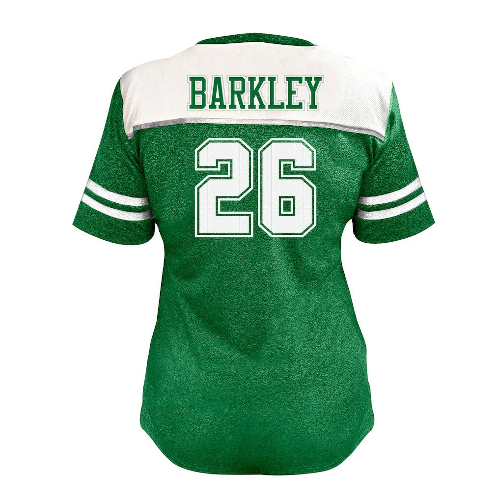 Saquon Barkley Philadelphia Eagles Women's Plus Size Bling V-Neck T-Shirt - White T-shirts