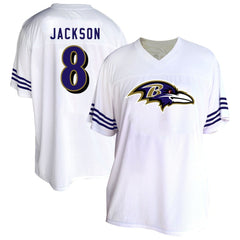 Lamar Jackson Baltimore Ravens Women's Plus Size Fashion Jersey - White Jerseys