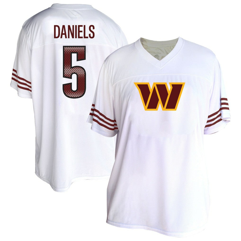 Jayden Daniels Washington Commanders Women's Plus Size Fashion Jersey - White Jerseys