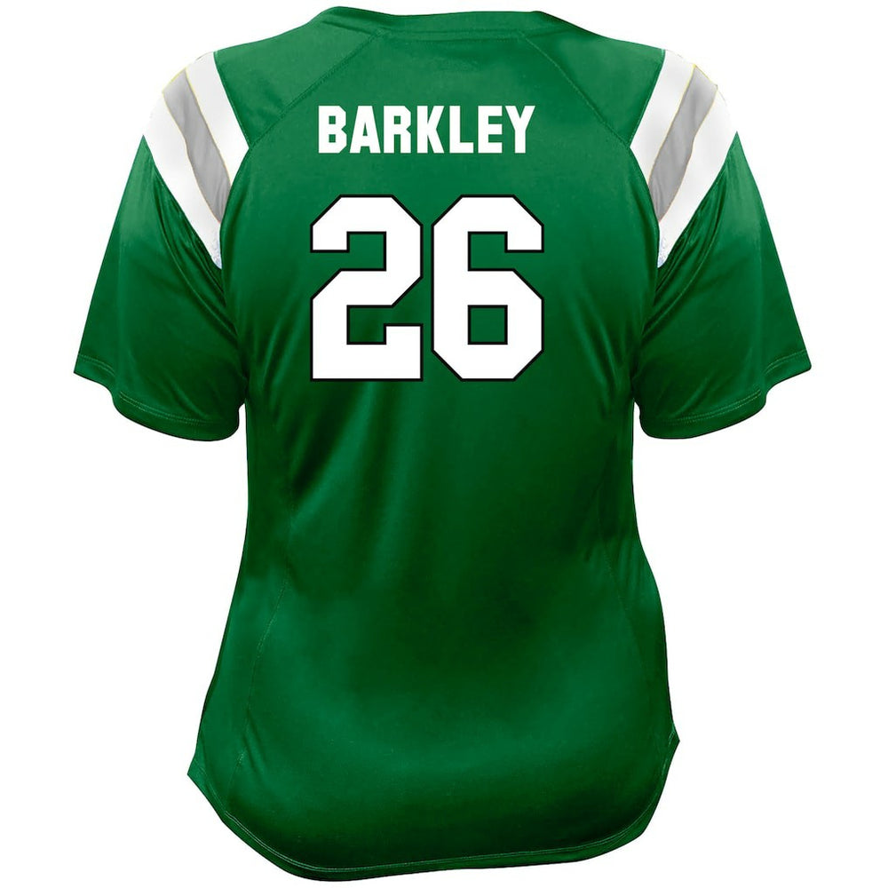 Saquon Barkley Philadelphia Eagles Women's Plus Size Name & Number Raglan Lace V-Neck T-Shirt - Kelly Green T-shirts