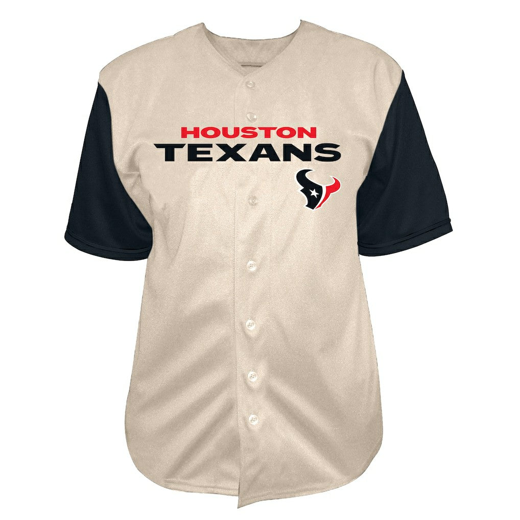 C.J. Stroud Houston Texans Big & Tall Baseball Button-Up Shirt - Cream