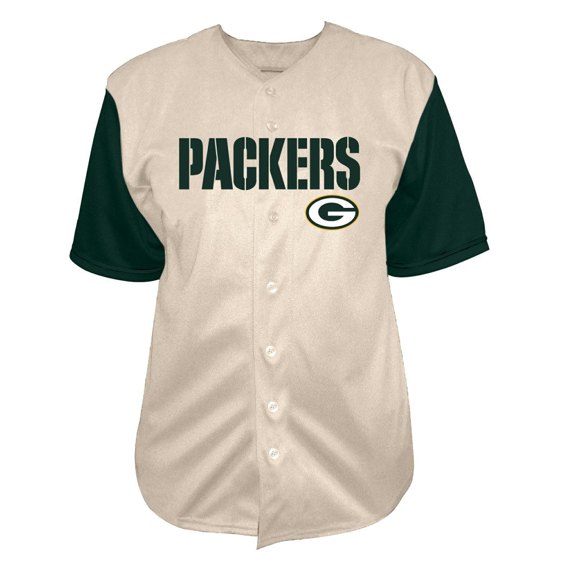 Jordan Love Green Bay Packers Big & Tall Baseball Button-Up Shirt - Cream