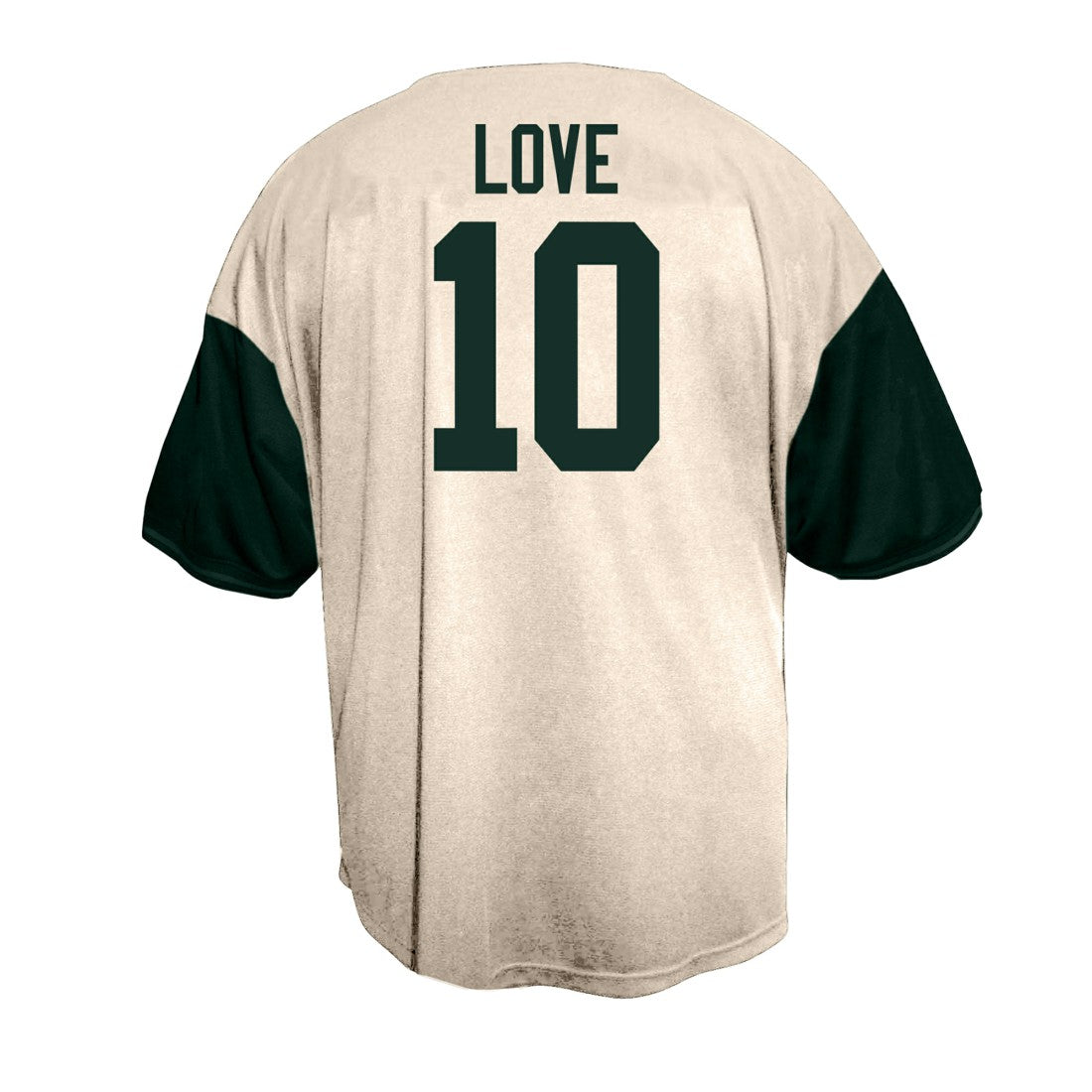 Jordan Love Green Bay Packers Big & Tall Baseball Button-Up Shirt - Cream