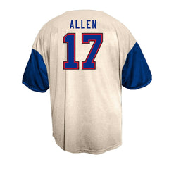 Josh Allen Buffalo Bills Big & Tall Baseball Button-Up Shirt - Cream