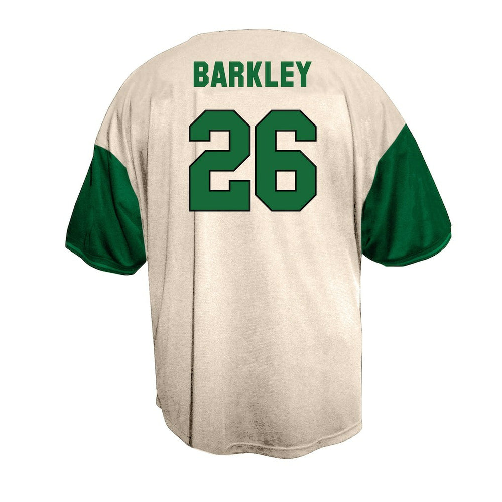 Saquon Barkley Philadelphia Eagles Big & Tall Baseball Button-Up Shirt - Cream