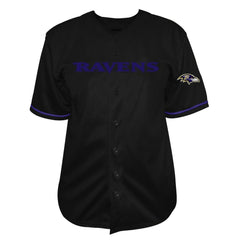 Lamar Jackson Baltimore Ravens Big & Tall Baseball Button-Up Shirt - Black