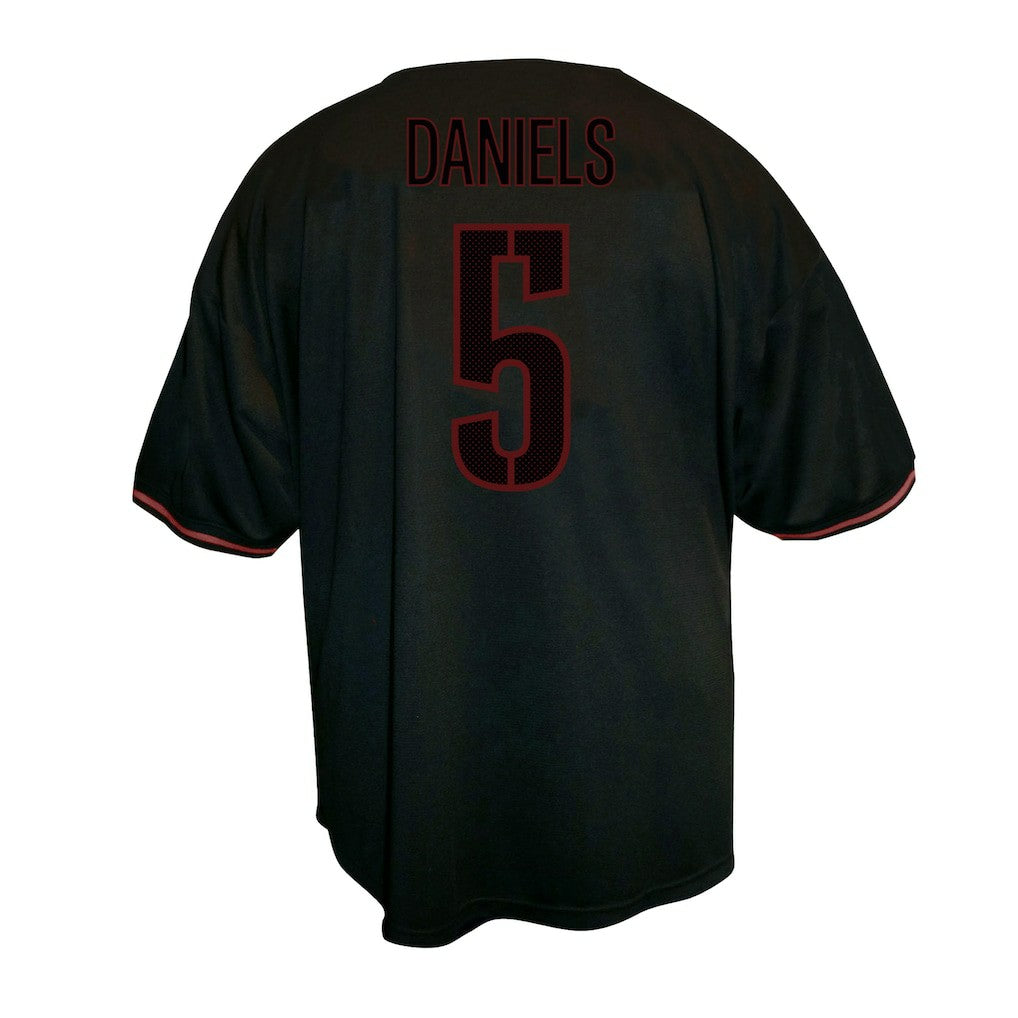Jayden Daniels Washington Commanders Big & Tall Baseball Button-Up Shirt - Black