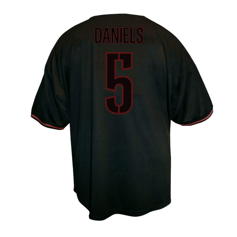 Jayden Daniels Washington Commanders Big & Tall Baseball Button-Up Shirt - Black