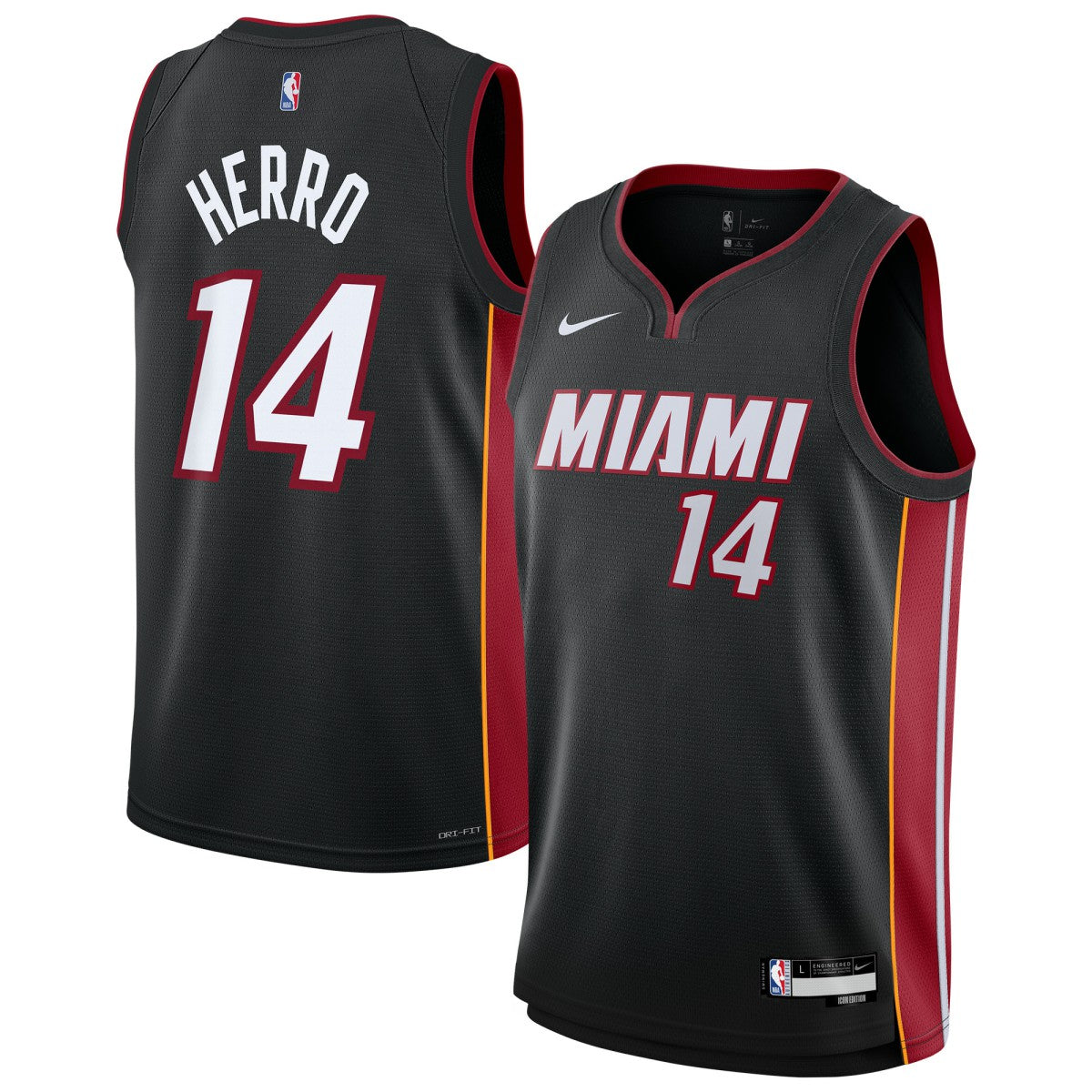 Tyler Herro Miami Heat Youth Swingman Jersey Icon Edition Black - Nike