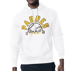 San Diego Padres Starter Half Ball Team Graphic Pullover Hoodie - White Hoodies