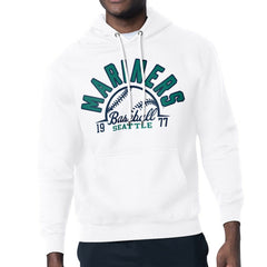 Seattle Mariners Starter Half Ball Team Graphic Pullover Hoodie - White Hoodies