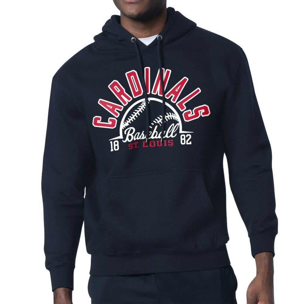 St. Louis Cardinals Starter Half Ball Team Graphic Pullover Hoodie - Navy Hoodies