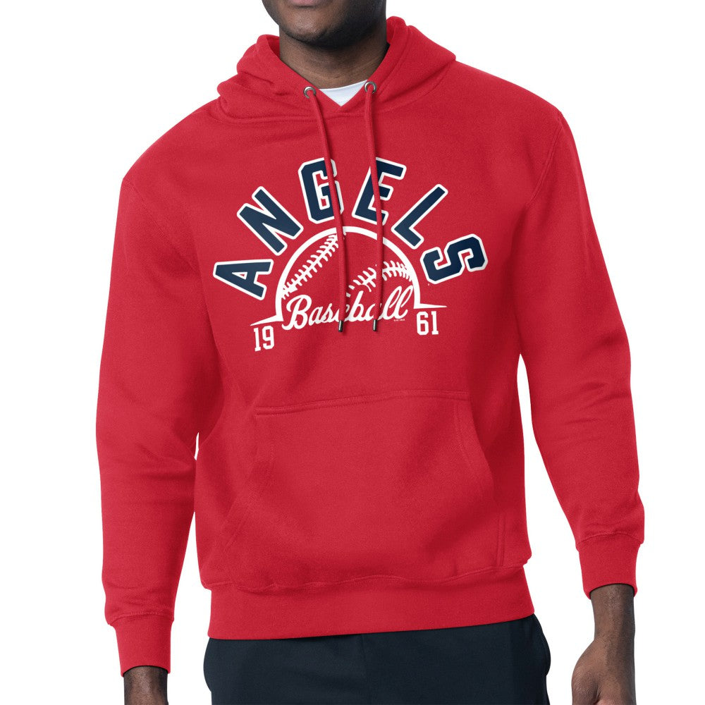 Los Angeles Angels Starter Half Ball Team Graphic Pullover Hoodie - Red Hoodies