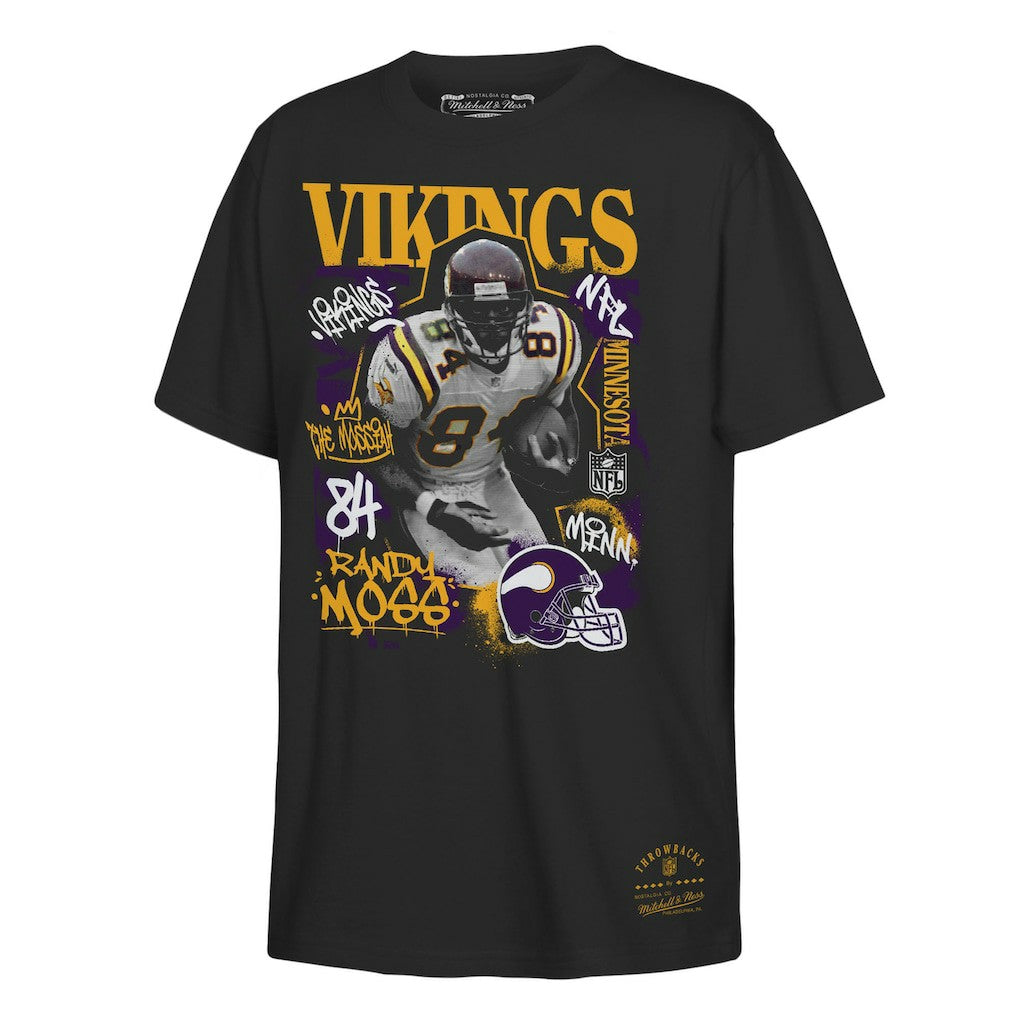 Randy Moss Minnesota Vikings Youth Star Player T-Shirt - Black T-shirts