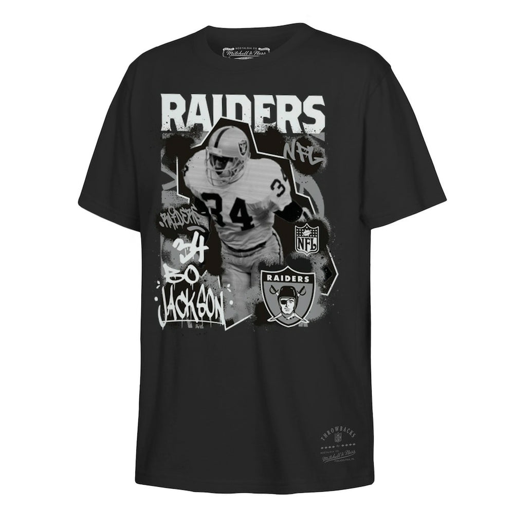 Bo Jackson Las Vegas Raiders Youth Star Player T-Shirt - Black T-shirts