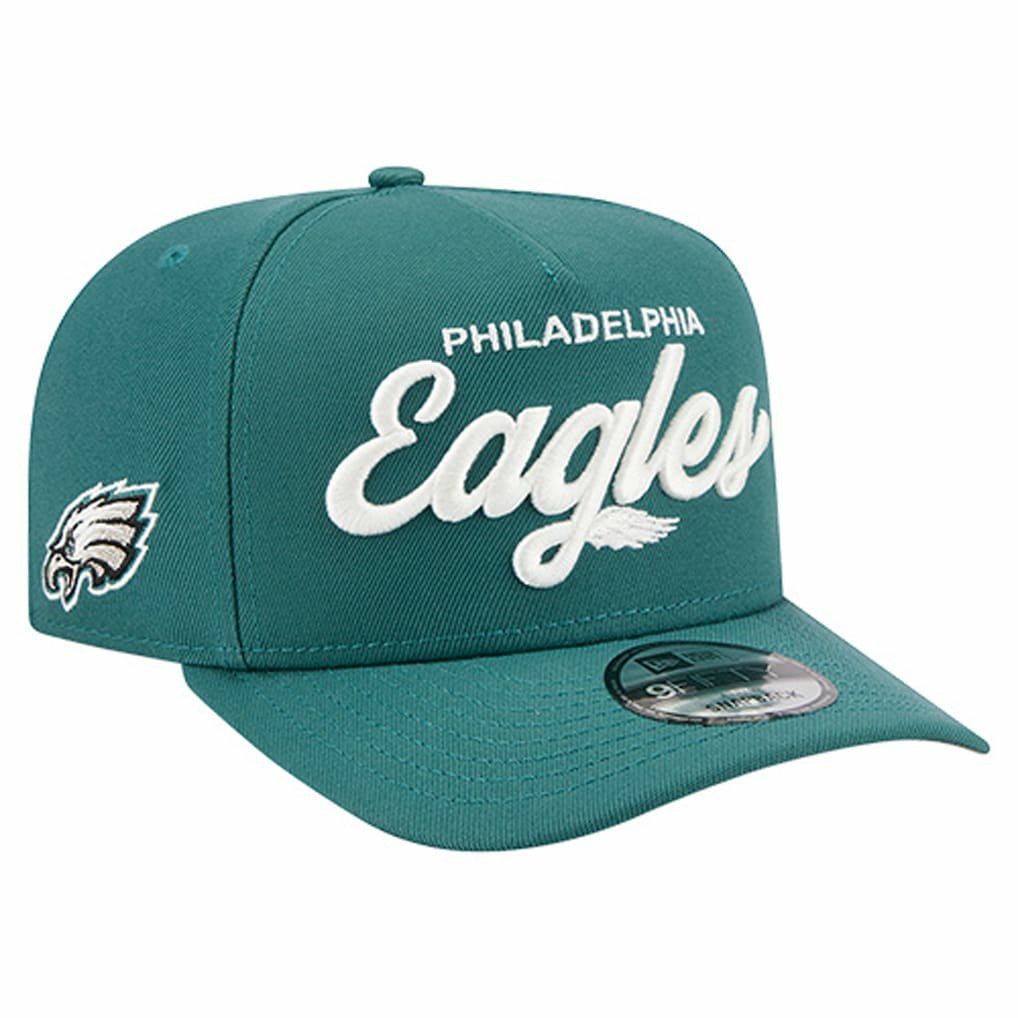 Philadelphia Eagles New Era Local Play A-Frame 9FIFTY Snapback Hat - Midnight Green Hats
