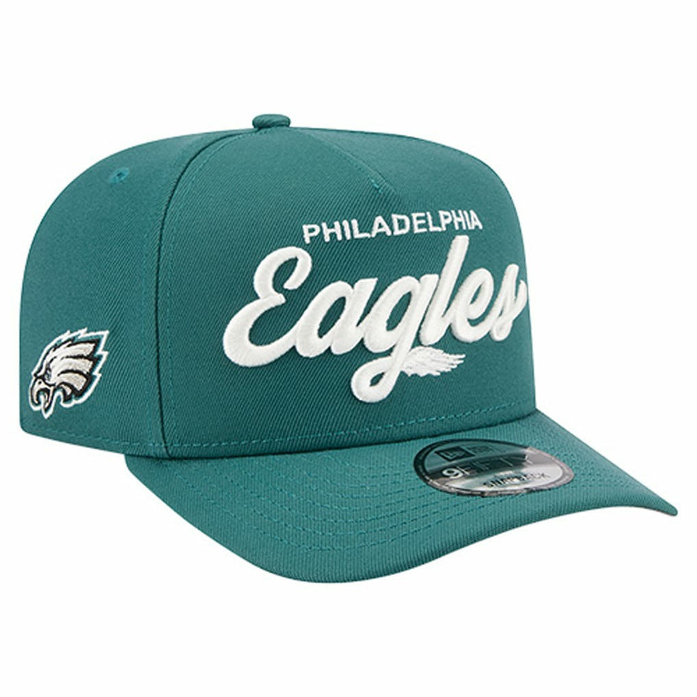 Philadelphia Eagles New Era Local Play A-Frame 9FIFTY Snapback Hat - Midnight Green Hats
