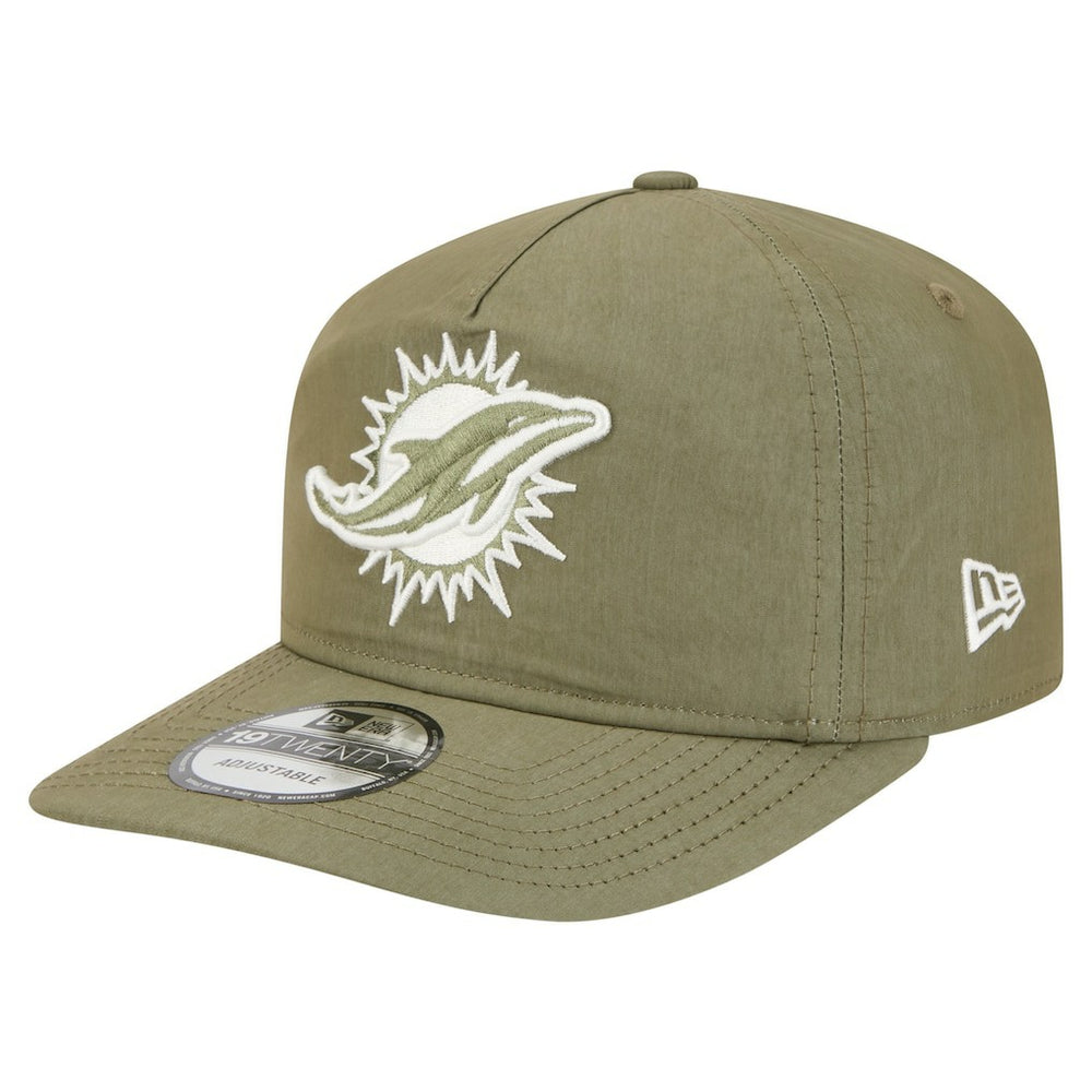 Miami Dolphins New Era Nylon 19TWENTY Adjustable Hat - Olive Hats