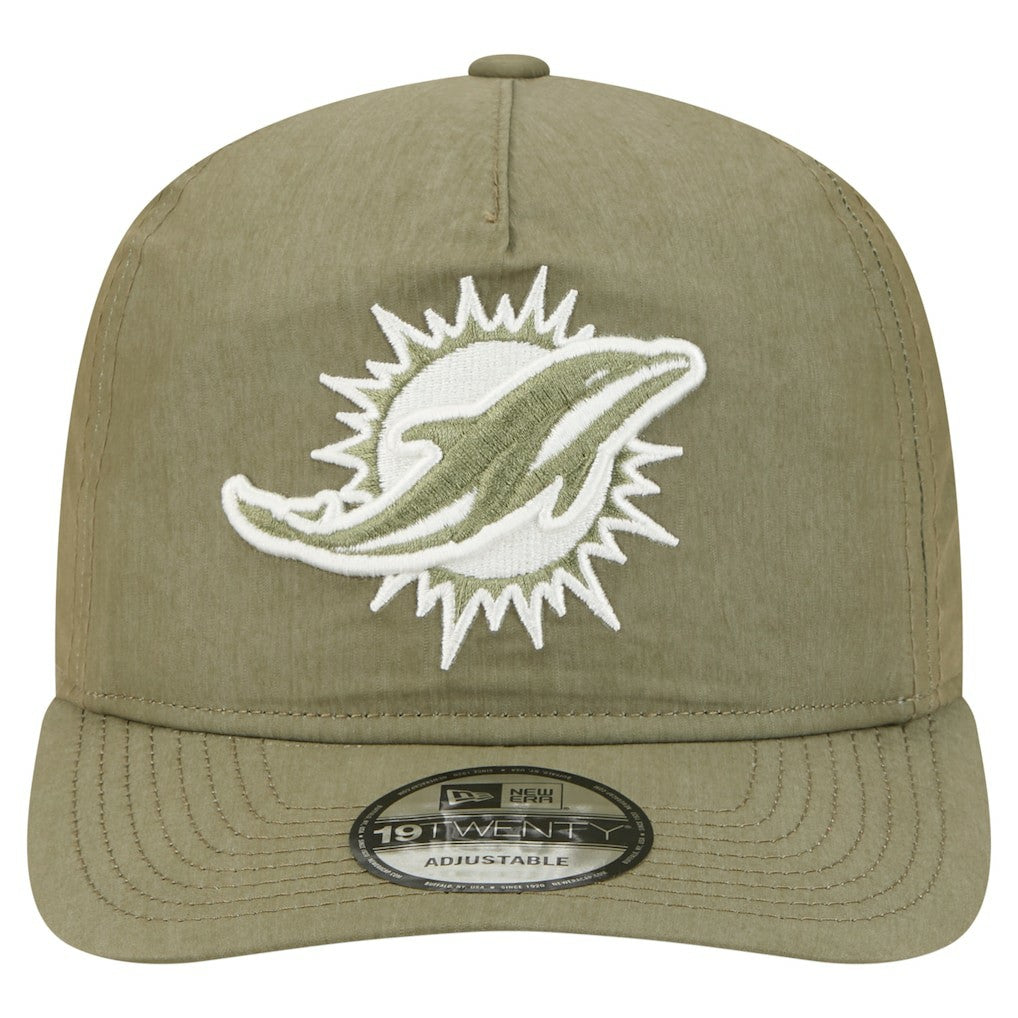 Miami Dolphins New Era Nylon 19TWENTY Adjustable Hat - Olive Hats