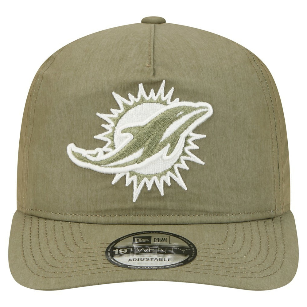 Miami Dolphins New Era Nylon 19TWENTY Adjustable Hat - Olive Hats