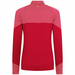 Washington Nationals Levelwear Women's Classic Stripes Insignia 2.0 Raglan Quarter-Zip Top - Red Tops