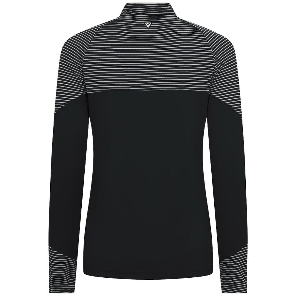 Baltimore Orioles Levelwear Women's Classic Stripes Insignia 2.0 Raglan Quarter-Zip Top - Black Tops
