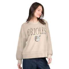 Baltimore Orioles G-III 4Her by Carl Banks Women's Oversized Vet II Sweatshirt - Sand Sweatshirts
